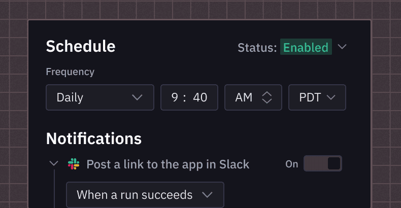 Scheduled Run